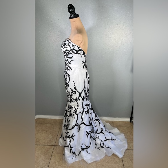 Disney Enchanted Strapless Embroidered Gown 8 | Formal Glam Ballgown Dress - Picture 4 of 14